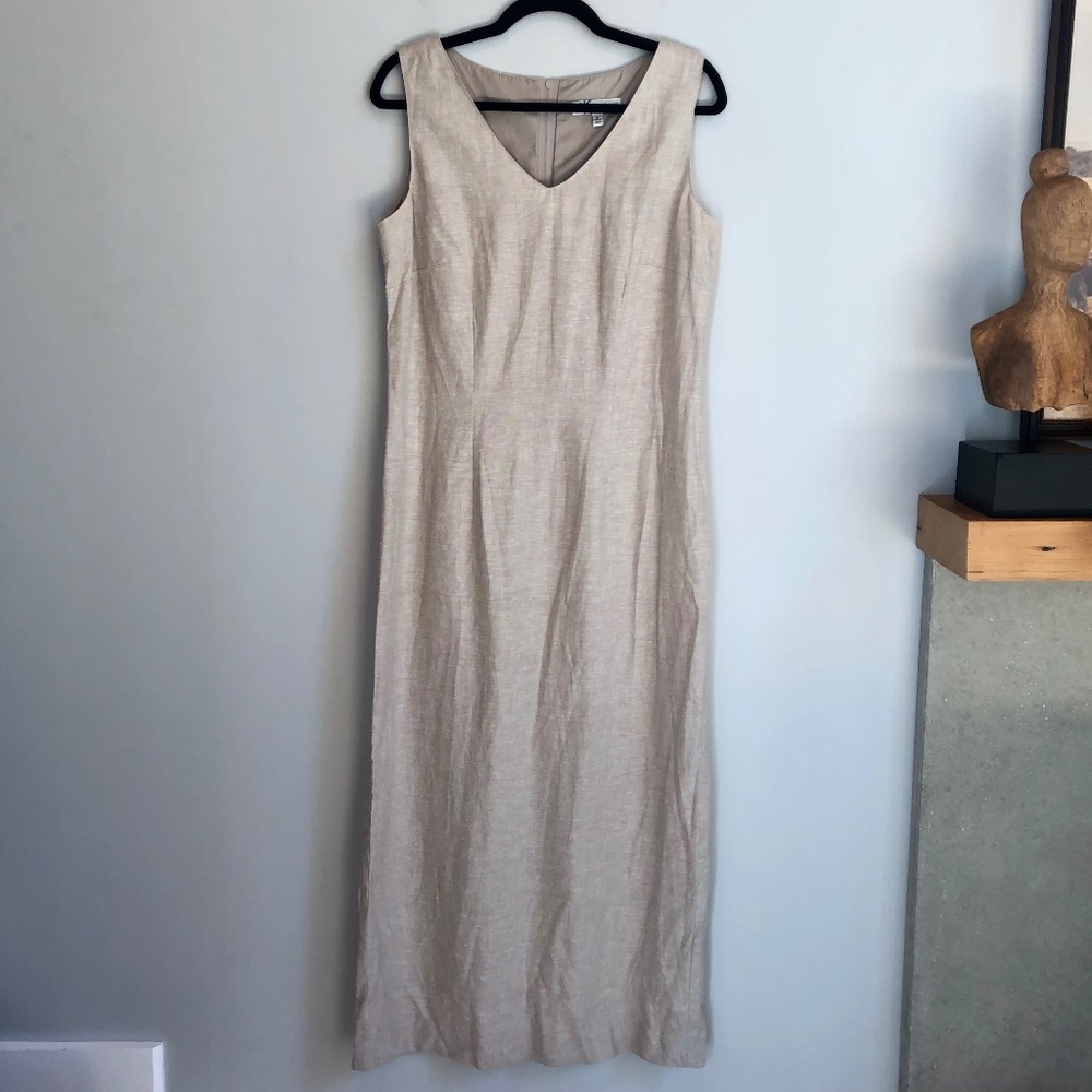 Vintage Beige Maxi Dress